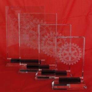 Trofeo cristal escudo Rotary 2D 8036