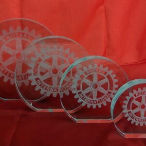Trofeo cristal circular escudo Rotary 8047