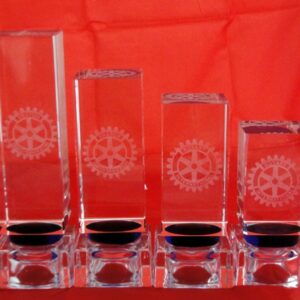 Trofeo cristal Rotary torre p9 8009