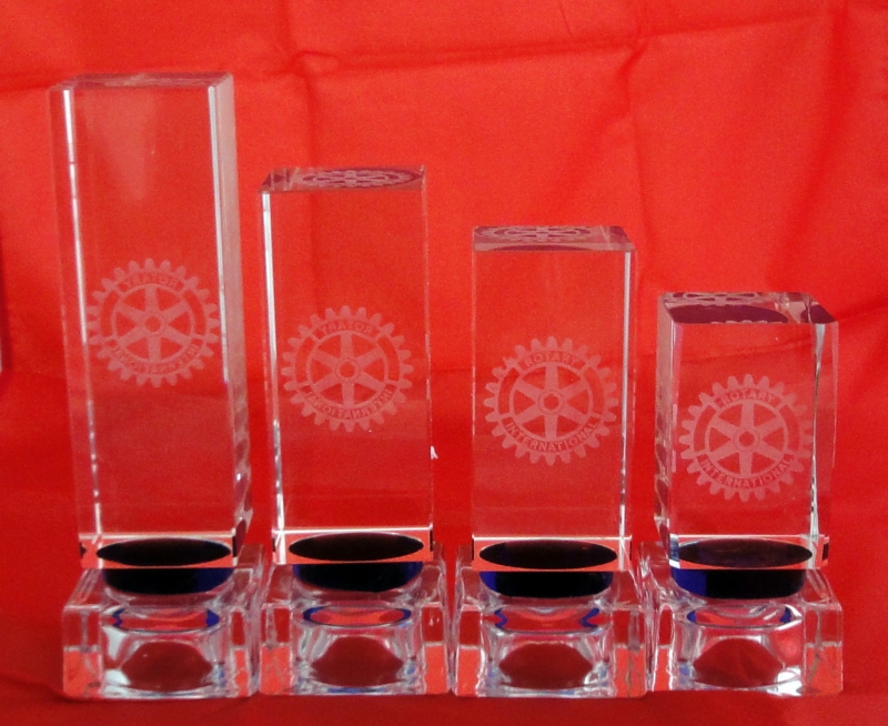 Trofeo cristal Rotary torre p9 8009