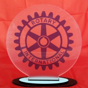 Trofeo escudo Rotary en metacrilato