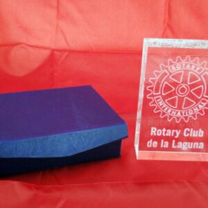 Trofeo cristal rectangular Rotary P9 8014