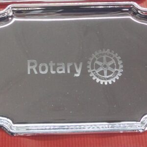 Bandeja oval  escudo Rotary International  20x11