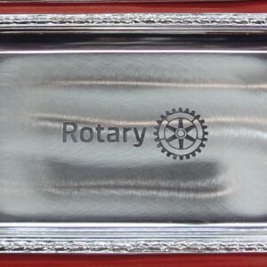 Bandeja rectangular escudo Rotary