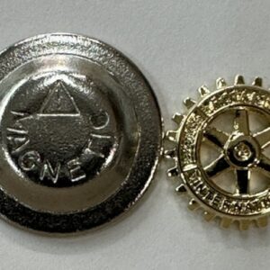 Pin pequeno escudo Rotary dorado iman