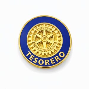Pin tesorero Rotary International esmaltado redondo 16mm