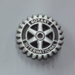Pin escudo Rotary plateado 12mm