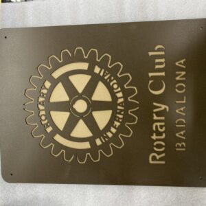 Placa para sede club Rotary