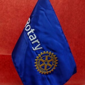 Bandera sobremesa azul escudo nuevo Rotary