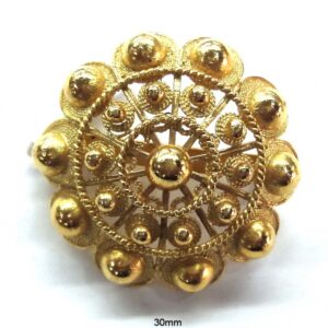 Broche boton charro oro de ley filigrana tí­pica de Salamanca mediano