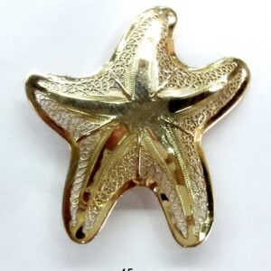 Broche filigrana charra oro estrella de mar