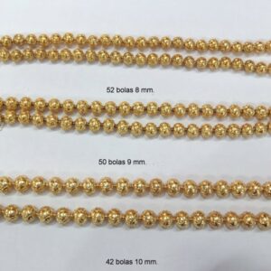 Collares bolas de filigrana oro