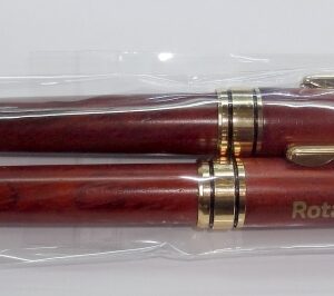 Set pluma y portaminas madera con escudo Rotary International