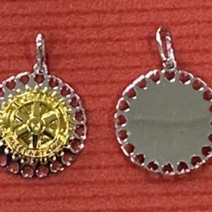 Colgante plata de ley escudo Rotary International