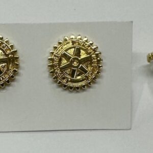 Pendientes plata de ley con escudo Rotary