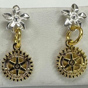 Pendientes plata con colgante Rotary