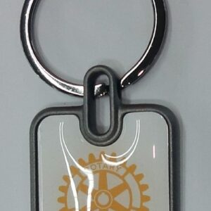 Llavero escudo Rotary cuadrado amarillo