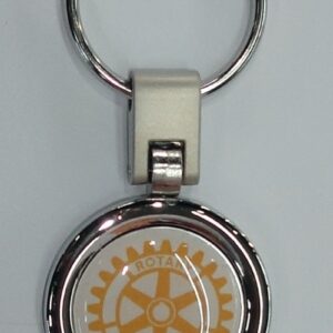 Llavero escudo Rotary redondo amarillo
