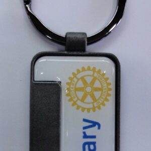 Llavero con escudo Rotary rectangular